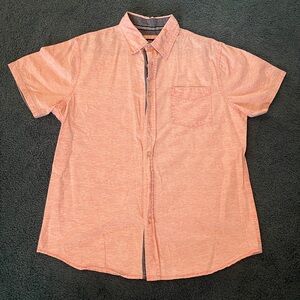 Men's Pink Short Sleeve Button Down Shirt